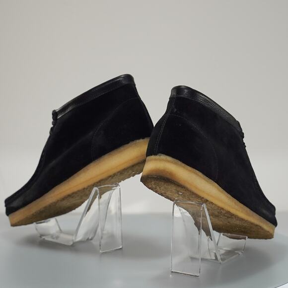 Clarks Originals Wallabee Boots Black Suede - Size 10.5 - Picture 2 of 7